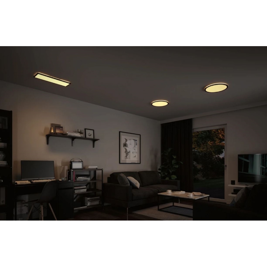 Paulmann 70999 - LED/22W Stmívatelný panel ATRIA 230V 3000K pr. 42 cm černá