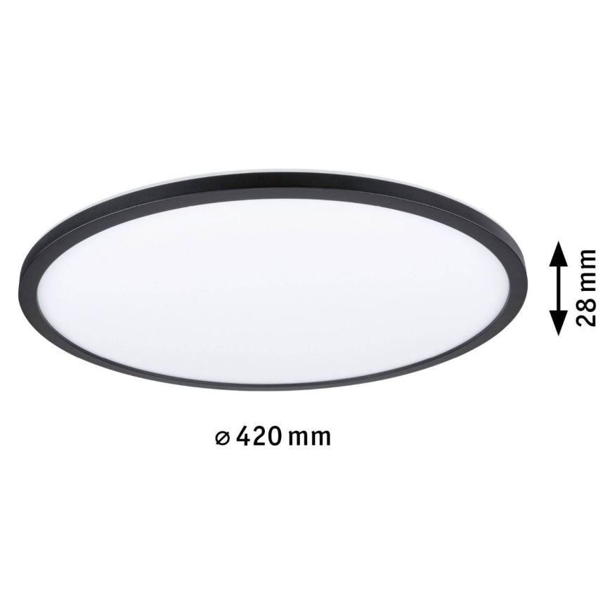 Paulmann 70999 - LED/22W Stmívatelný panel ATRIA 230V 3000K pr. 42 cm černá