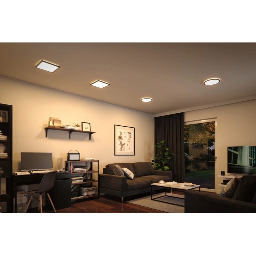 Paulmann 71000 - LED/11,2W Přisazený panel ATRIA 230V 3000K 19x19 cm černá