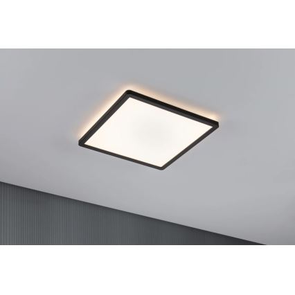 Paulmann 71001 - LED/16W Přisazený panel ATRIA 230V 3000K 29,3x29,3 cm černá