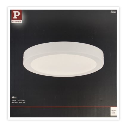 Paulmann 71021 - LED/22W Stropní svítidlo ABIA 230V bílá