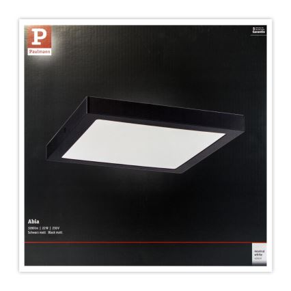 Paulmann 71026 - LED/22W Stropní svítidlo ABIA 230V černá