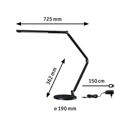 Paulmann 78912 - LED/10,6W Stmívatelná stolní lampa FLEXBAR 230V 3000/4000/6500K