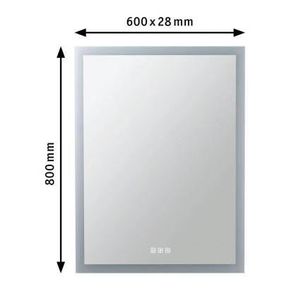 Paulmann 78951 - LED/22W IP44 Stmívatelné koupelnové vyhřívané zrcadlo s podsvícením 230V