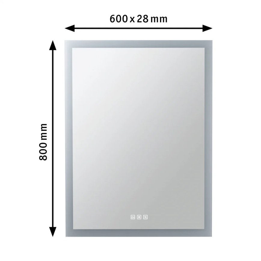 Paulmann 78951 - LED/22W IP44 Stmívatelné koupelnové vyhřívané zrcadlo s podsvícením 230V