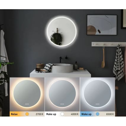 Paulmann 78952- LED/21W IP44 Stmívatelné koupelnové vyhřívané podsvícené zrcadlo MIRA 230V