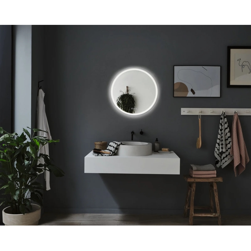Paulmann 78952- LED/21W IP44 Stmívatelné koupelnové vyhřívané podsvícené zrcadlo MIRA 230V