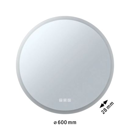 Paulmann 78952- LED/21W IP44 Stmívatelné koupelnové vyhřívané podsvícené zrcadlo MIRA 230V