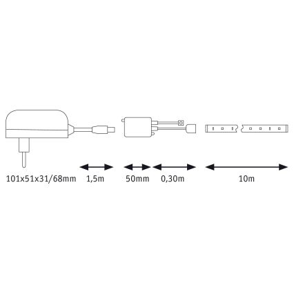 Paulmann 78979 - LED RGB/26W Stmívatelný pásek SIMPLED 7,5m 230V + DO