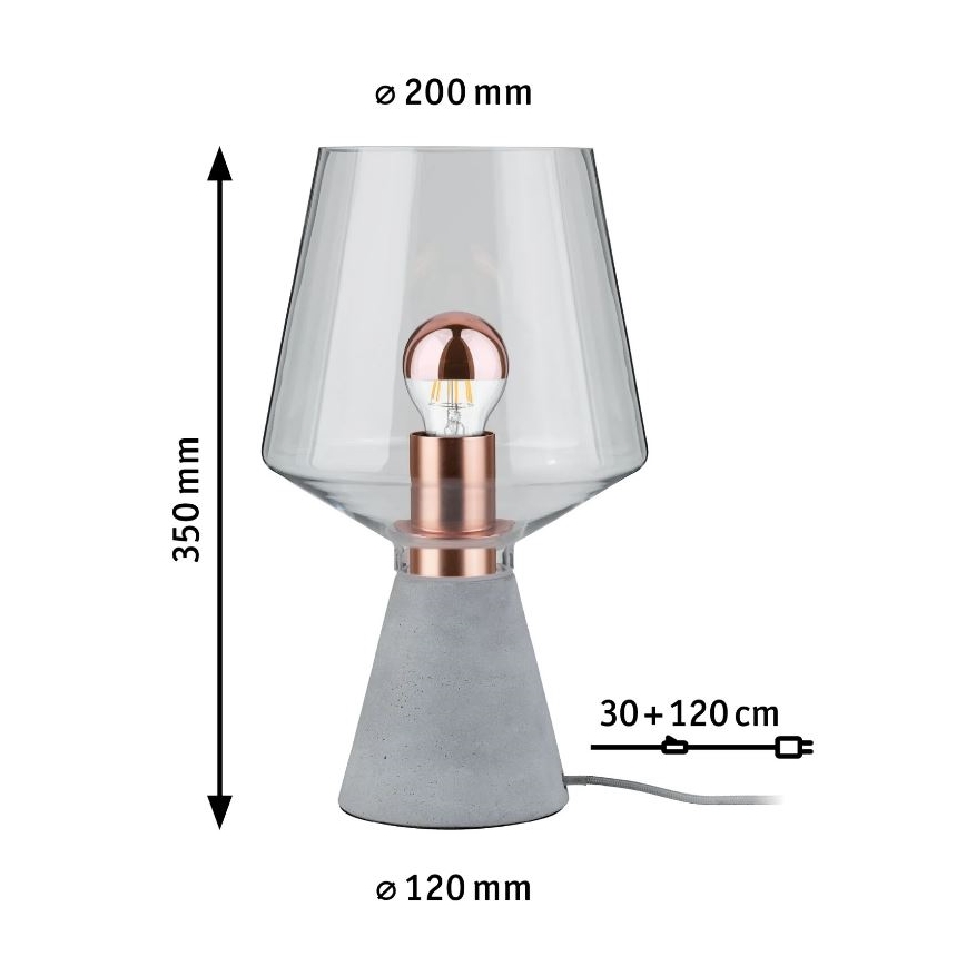 Paulmann 79665 - 1xE27/20W Stolní lampa NEORDIC YORIK 230V