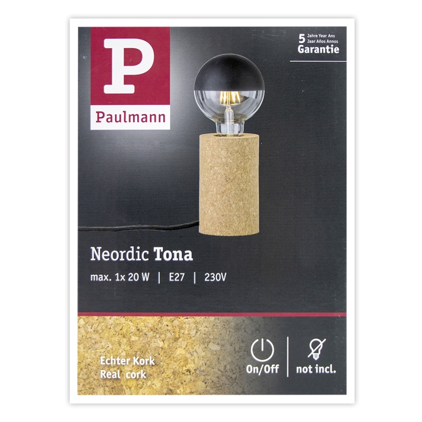 Paulmann 79741 - 1xE27/20W Stolní lampa TONA 230V