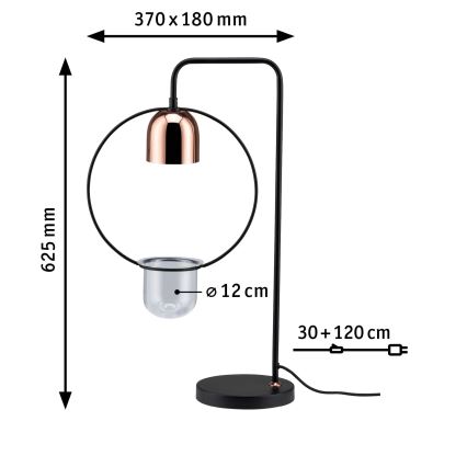 Paulmann 79746 - 1xGU10/20W Stolní lampa FANJA 230V kouřová
