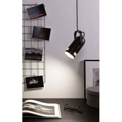 Paulmann 79766 - LED RGBW 1xE27/9W Lustr na lanku LAVEA 230V černá