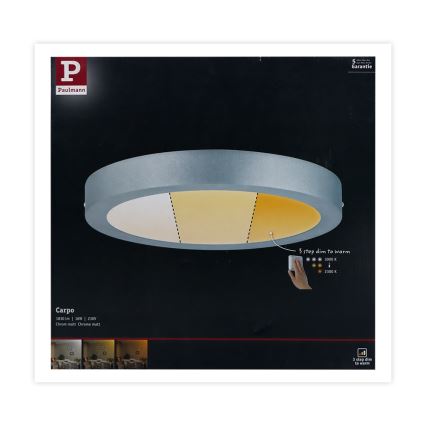 Paulmann 79798 - LED/16W Stropní svítidlo CARPO 230V 2300/2500/3000K