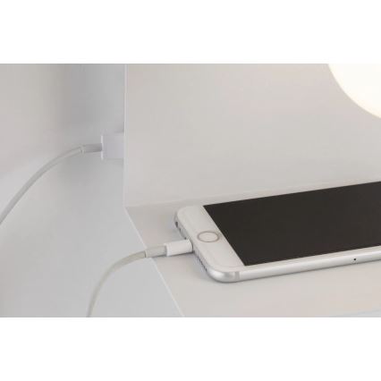 Paulmann 79812 - 1xE27/40W Nástěnné svítidlo s poličkou a USB CALVANI 230V bílá