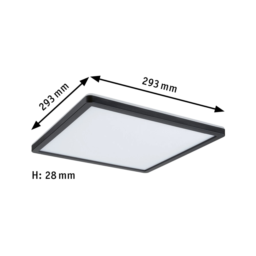 Paulmann 79921 - LED/16W Stmívatelný panel ATRIA 230V 3000K 29,3x29,3 cm černá