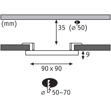 Paulmann 79953 - LED/6W IP44 Stmívatelné koupelnové podhledové svítidlo VARIFIT 230V