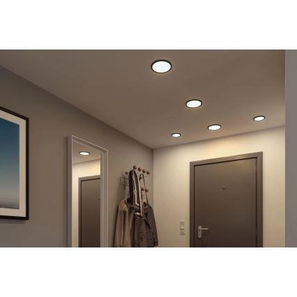 Paulmann 79965 - LED/13W IP44 Stmívatelné koupelnové podhledové svítidlo AREO 230V pr. 17,5 cm černá