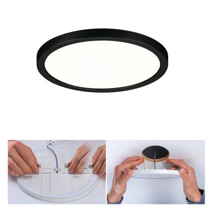 Paulmann 79965 - LED/13W IP44 Stmívatelné koupelnové podhledové svítidlo AREO 230V pr. 17,5 cm černá