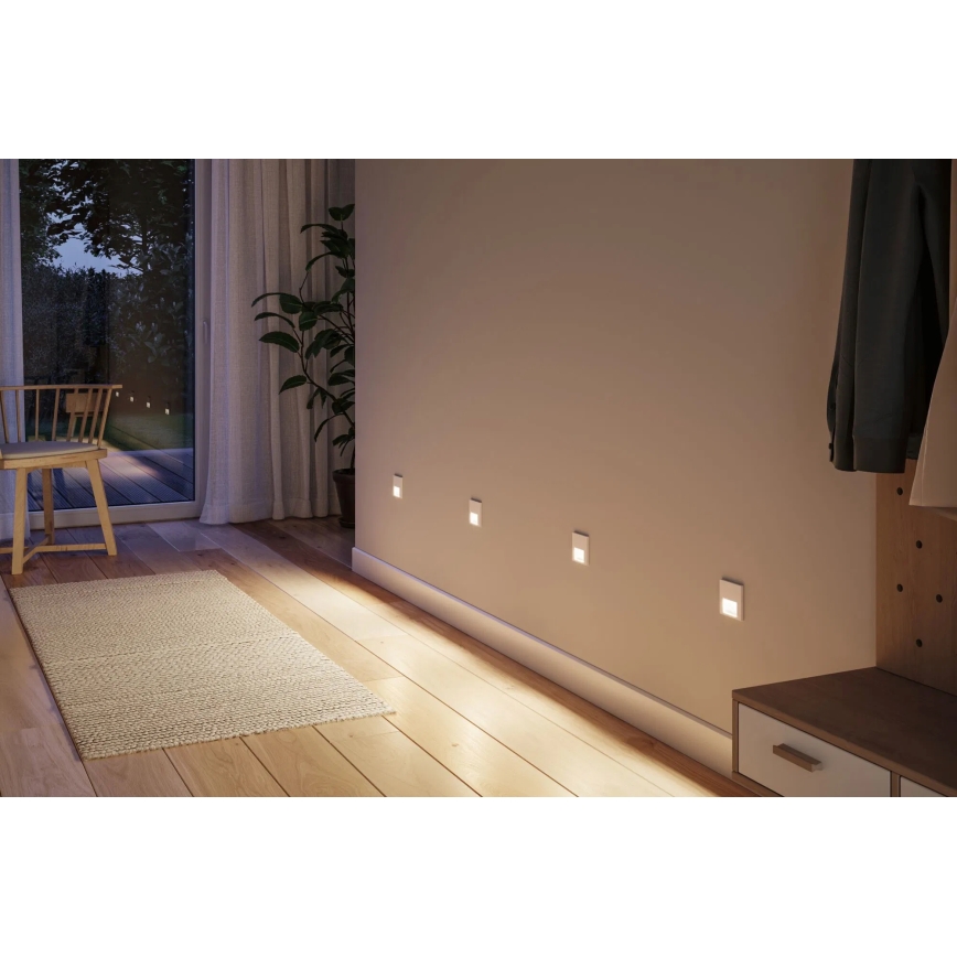 Paulmann 79999 - LED/1W Schodišťové svítidlo TSARO 230V Follow/bílá