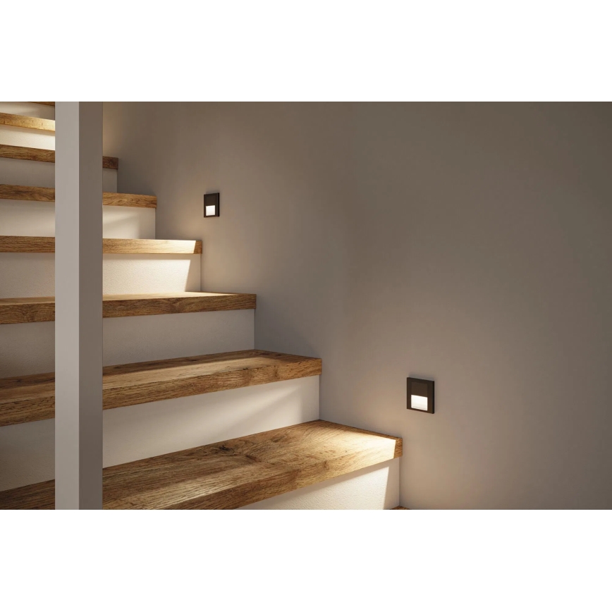 Paulmann 80001 - LED/1W Schodišťové svítidlo TSARO 230V Follow/černá