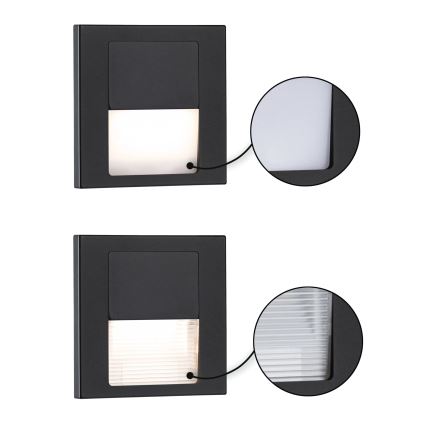 Paulmann 80001 - LED/1W Schodišťové svítidlo TSARO 230V Follow/černá