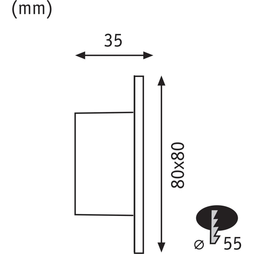 Paulmann 80001 - LED/1W Schodišťové svítidlo TSARO 230V Follow/černá