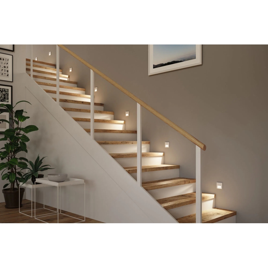 Paulmann 80002 - LED/1W Schodišťové svítidlo se senzorem TSARO 230V Lead/bílá