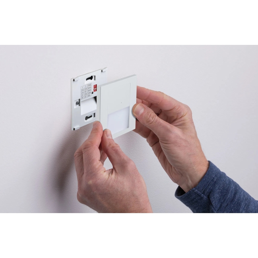 Paulmann 80002 - LED/1W Schodišťové svítidlo se senzorem TSARO 230V Lead/bílá