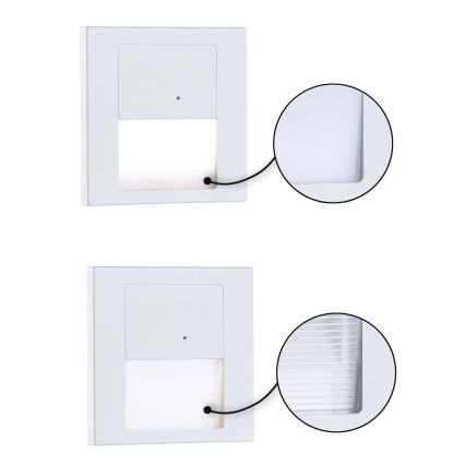 Paulmann 80002 - LED/1W Schodišťové svítidlo se senzorem TSARO 230V Lead/bílá