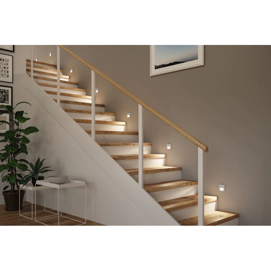 Paulmann 80003 - LED/1W Schodišťové svítidlo se senzorem TSARO 230V Lead/matný chrom