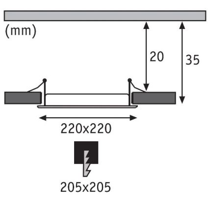 Paulmann 92066 - LED/18W IP44 Koupelnové podhledové svítidlo 230V