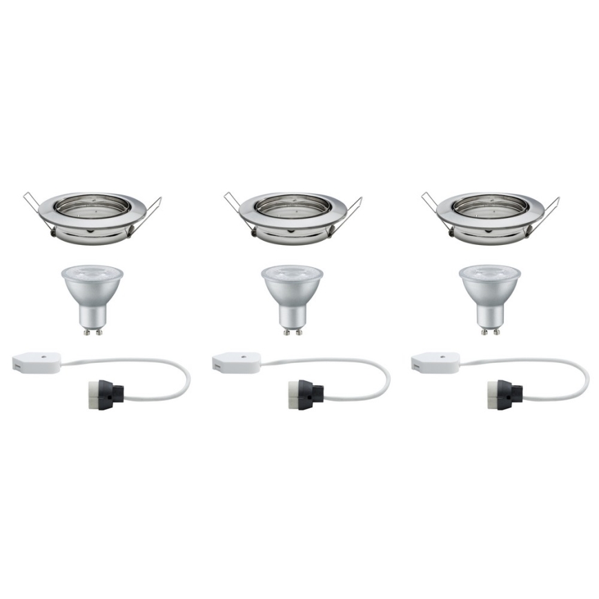 Paulmann 92102 - SADA 3xLED-GU10/6,5W Podhledové svítidlo 230V