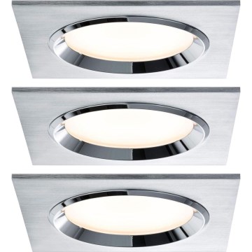 Paulmann 92696 - SADA 3xLED/8W Stmívatelné podhledové svítidlo DICE 230V