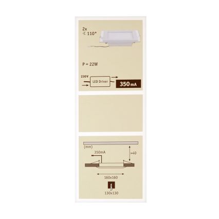 Paulmann 92706 - SADA 2xLED/7,5W Stmívatelné podhledové svítidlo DECODICE 230V