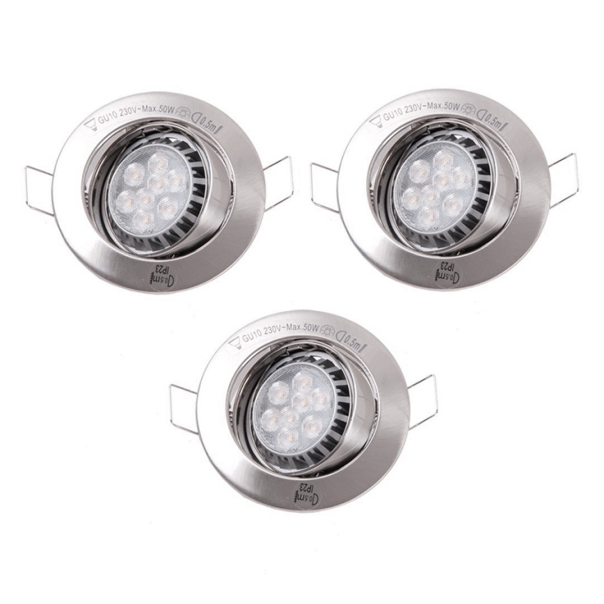 Paulmann 92709 - SADA 3xLED Koupelnové podhledové svítidlo PREMIUM LINE 3xGU10/8W/230V