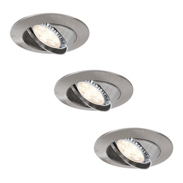 Paulmann 92709 - SADA 3xLED-GU10/8W Stmívatelné koupelnové podhledové svítidlo PREMIUM 230V