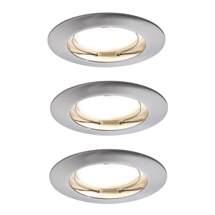 Paulmann 92827 - SADA 3xLED/7W IP44 Stmívatelné koupelnové podhledové svítidlo COIN 230V