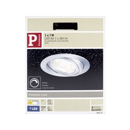 Paulmann 92832 - LED/7W Stmívatelné koupelnové podhledové svítidlo COIN 1xLED/7W/230V