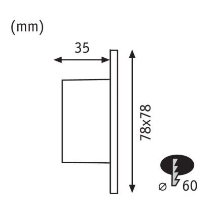 Paulmann 92922 - LED/1,7W Schodišťové svítidlo WAND 230V