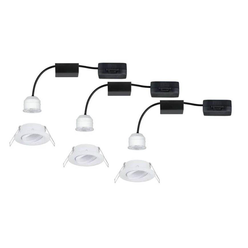 Paulmann 92971 - SADA 3x LED/4,2W IP23 Stmívatelné koupelnové podhledové svítidlo NOVA 230V