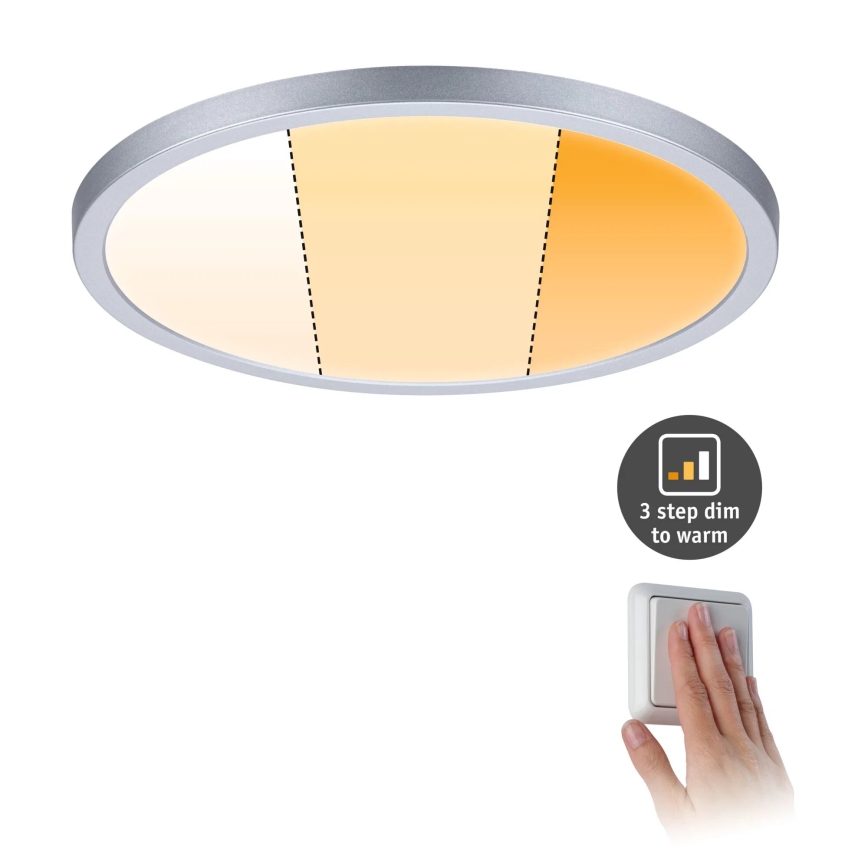 Paulmann 92992 - LED/16W IP44 Koupelnové podhledové svítidlo AREO 230V 2000/3000/4000K pr. 23 cm matný chrom