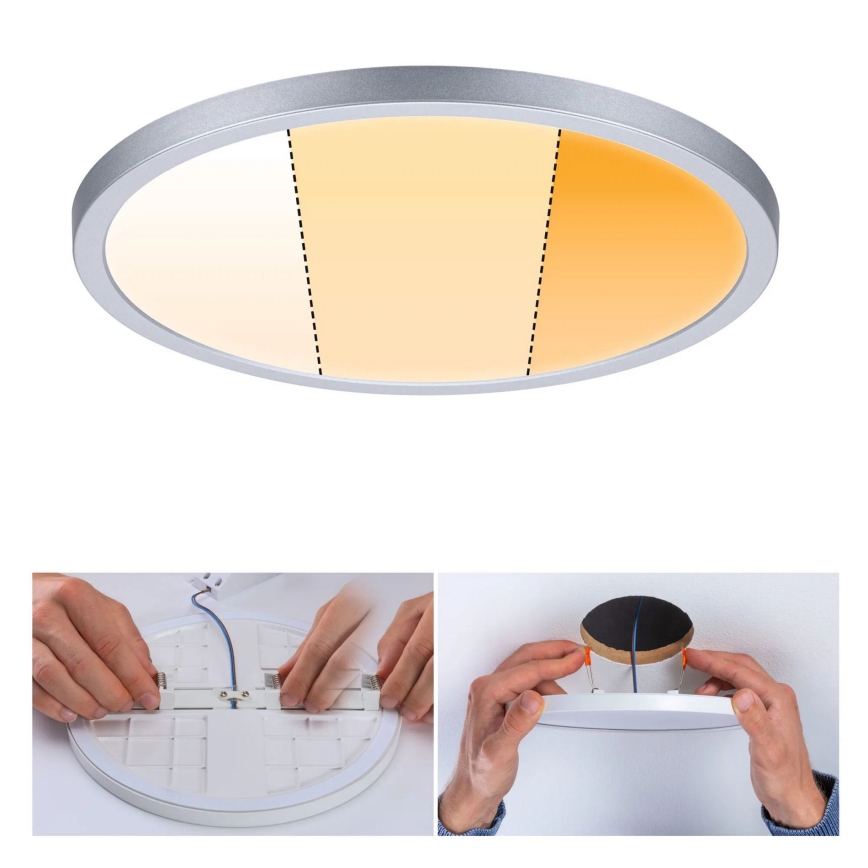 Paulmann 92992 - LED/16W IP44 Koupelnové podhledové svítidlo AREO 230V 2000/3000/4000K pr. 23 cm matný chrom