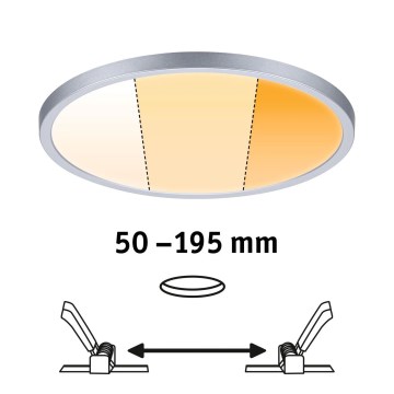 Paulmann 92992 - LED/16W IP44 Koupelnové podhledové svítidlo AREO 230V 2000/3000/4000K pr. 23 cm matný chrom
