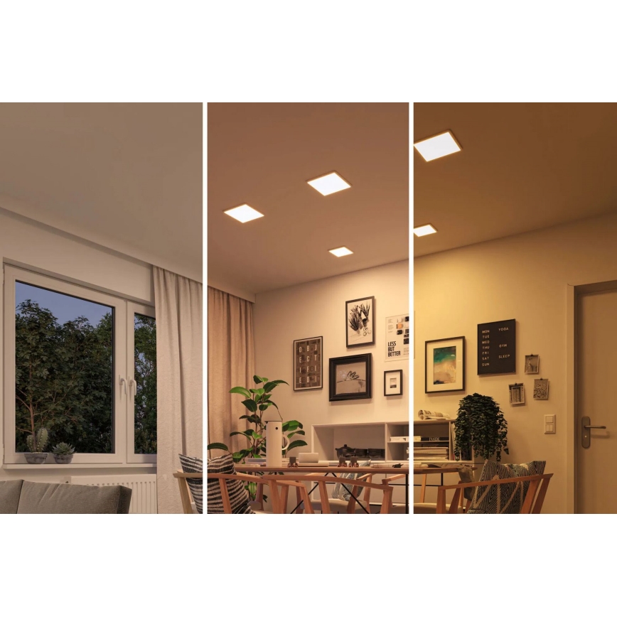 Paulmann 92993 - LED/13W IP44 Koupelnové podhledové svítidlo AREO 230V 2000/3000/4000K 17,5x17,5 cm bílá