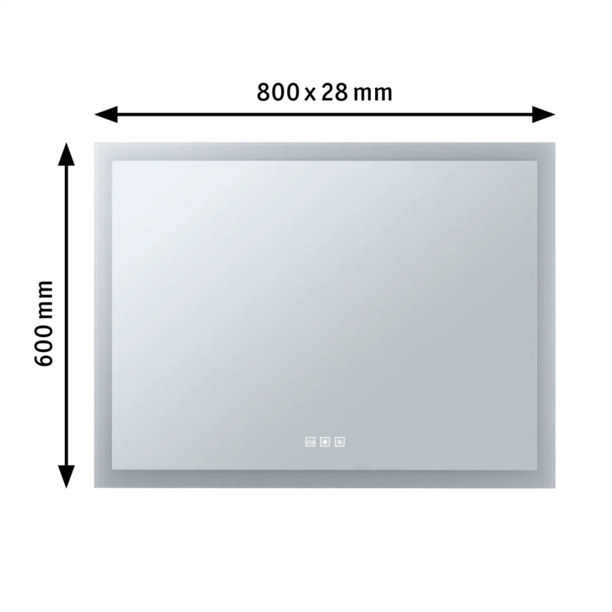 Paulmann 93013 - LED/22W IP44 Stmívatelné koupelnové vyhřívané zrcadlo s podsvícením 230V  2700/4000/6500K