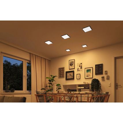 Paulmann 93101 - LED/13W IP44 Koupelnové podhledové svítidlo AREO 230V 2000/3000/4000K 17,5x17,5 cm černá