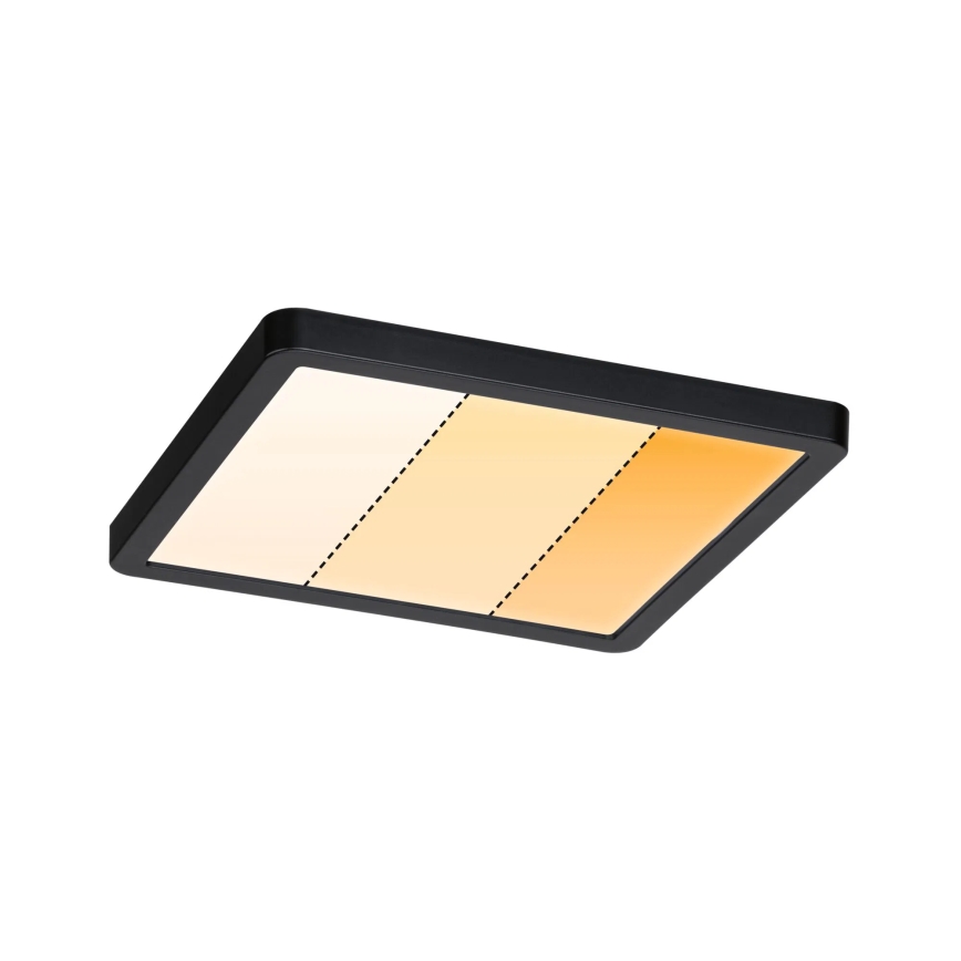 Paulmann 93101 - LED/13W IP44 Koupelnové podhledové svítidlo AREO 230V 2000/3000/4000K 17,5x17,5 cm černá