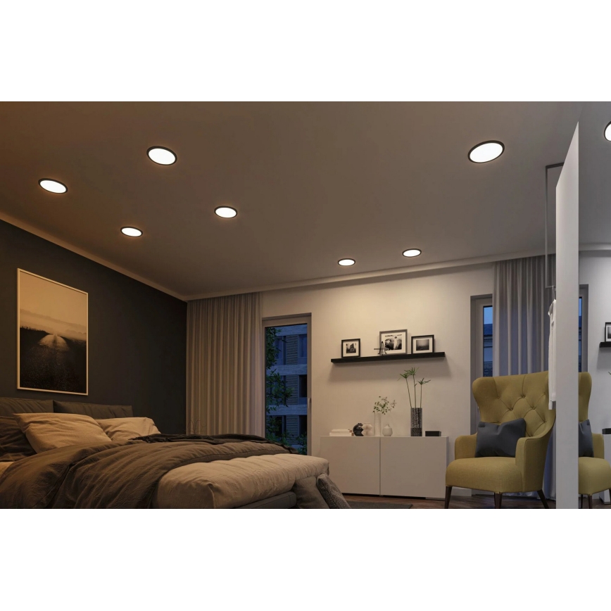 Paulmann 93102 - LED/16W IP44 Koupelnové podhledové svítidlo AREO 230V 2000/3000/4000K pr. 23 cm černá