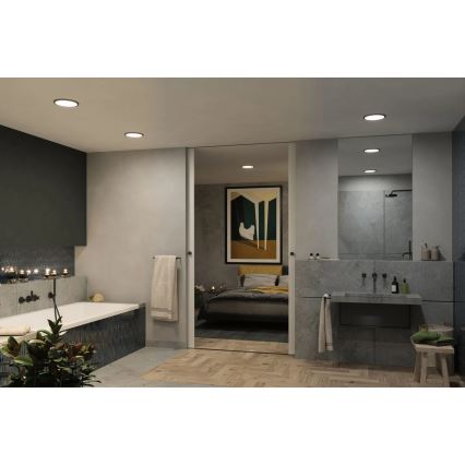 Paulmann 93102 - LED/16W IP44 Koupelnové podhledové svítidlo AREO 230V 2000/3000/4000K pr. 23 cm černá